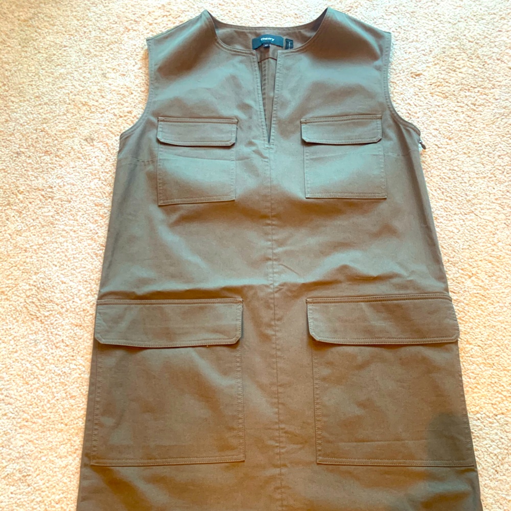 Theory olive green dress - size 00